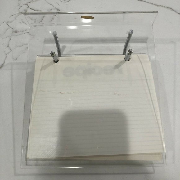 Vintage Mid Century Modern Lucite Roto Recipe File Cards 1970's Unused - Picture 7 of 7